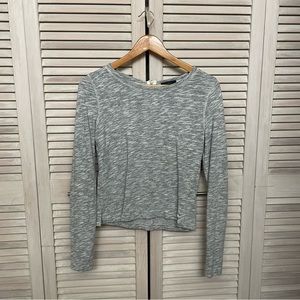 J Crew Grey sweater with zipper back, size small